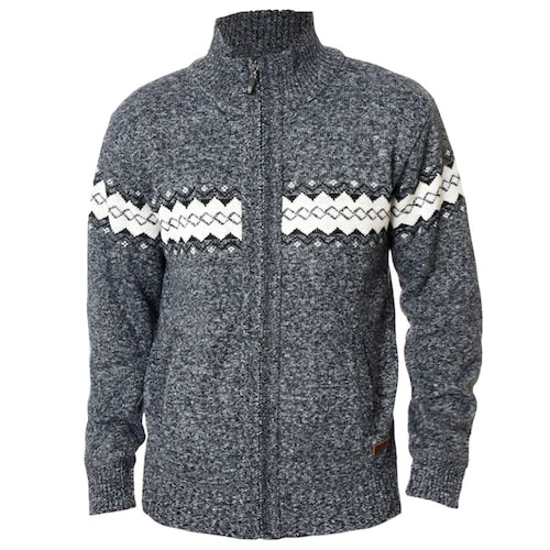 Suéter Abierto Grecas Banana Blue para Hombre Plus