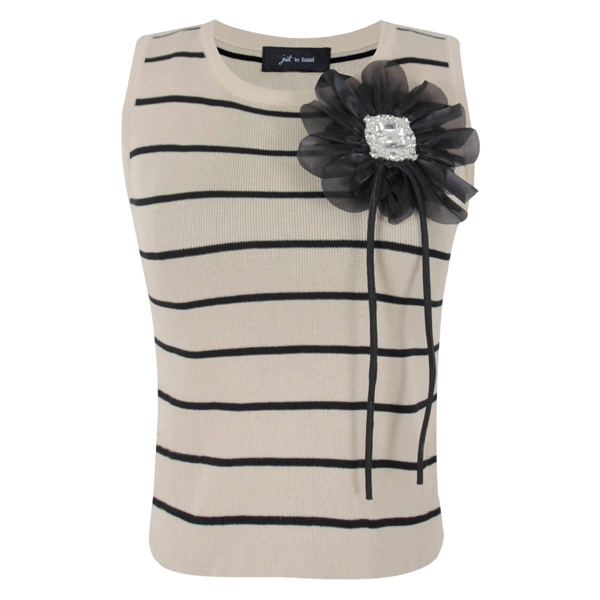 Blusa con Aplicación de Flor para Mujer Petite Just By Basel
