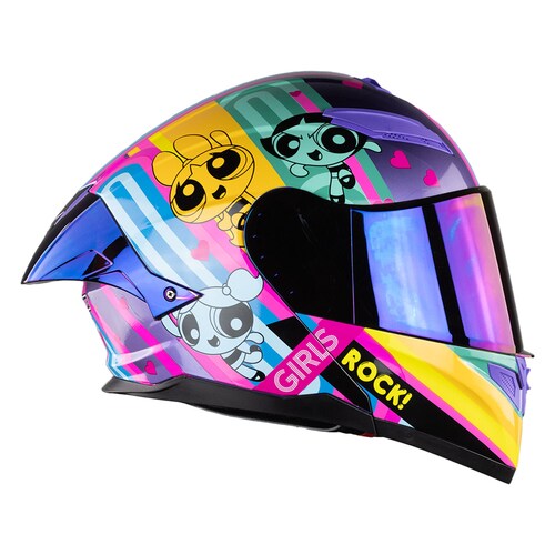 Casco Abatible Cn Chicas Superpoderosas Morado
