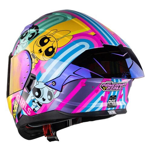 Casco Abatible Cn Chicas Superpoderosas Morado