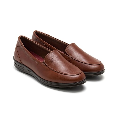 Mocasines Para Mujer 24 HRS - Cuero, Suela De EVA Y Cuña De 4 Cm, Sin Cordones