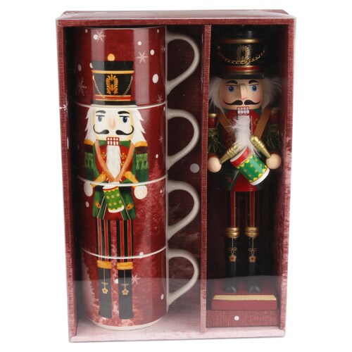 Set 4 Pz Taza Cascanueces  Xmas Home & Details