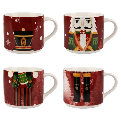 Set 4 Pz Taza Cascanueces  Xmas Home & Details