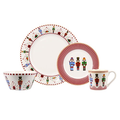 Vajilla 16 Pz Xmas Soldados Home & Details