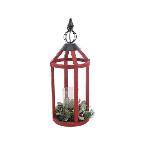 Linterna Navidad Vintage Home Red Grande