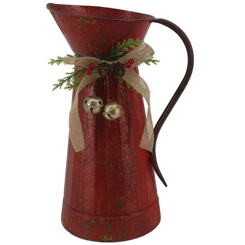 Figura Decorativa Vasija Navidad Vintage Home Metal Pitcher