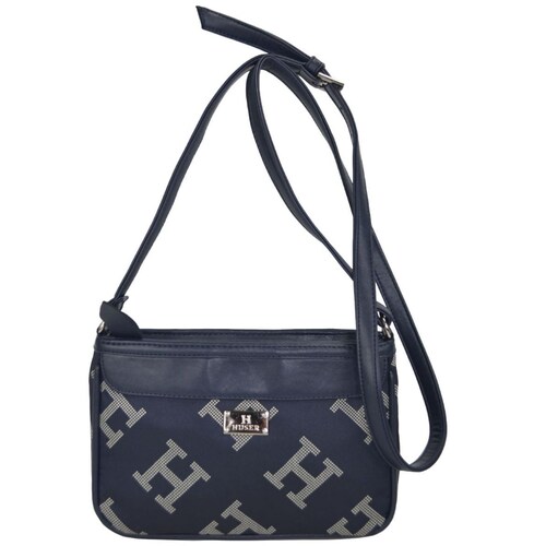 Bolsa Crossbody Azul Marino Huser Monograma para Mujer