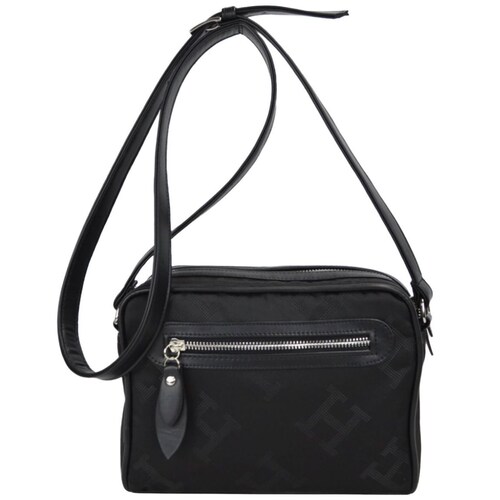 Bolsa Crossbody Negro Huser Monograma para Mujer