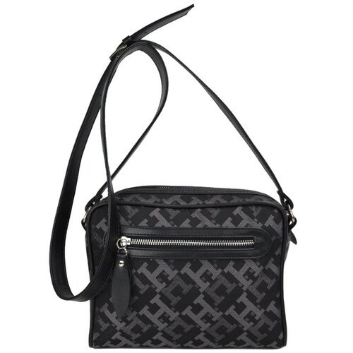 Bolsa Crossbody Gris Huser Monograma para Mujer