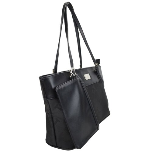 Bolsa Tote Negro Huser Monograma para Mujer
