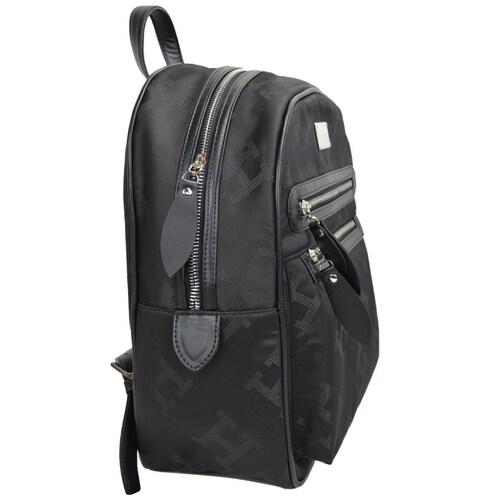 Bolsa Backpack Negro Huser Monograma para Mujer