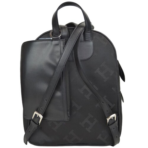 Bolsa Backpack Negro Huser Monograma para Mujer