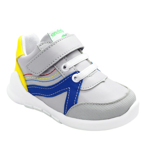 Tenis con Velcro 12-15 Gris Andanenes