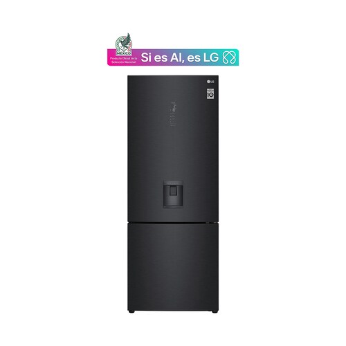 Refrigerador LG Congelador Inferior Smart Inverter con Wifi Thinq 17 Pies³ Negro Mate Gb45Spt