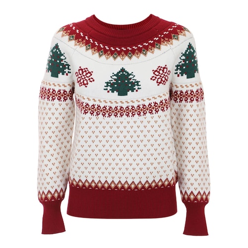 Suéter Navideño con Pinos Voltaire & Voltaire para Mujer Formal