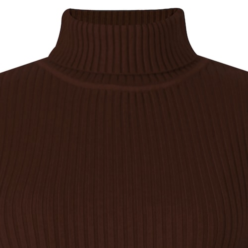 Suéter Tejido de Punto Cuello Mao para Mujer Elle