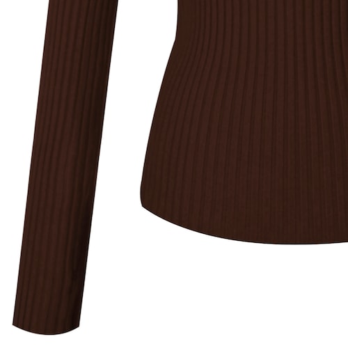 Suéter Tejido de Punto Cuello Mao para Mujer Elle