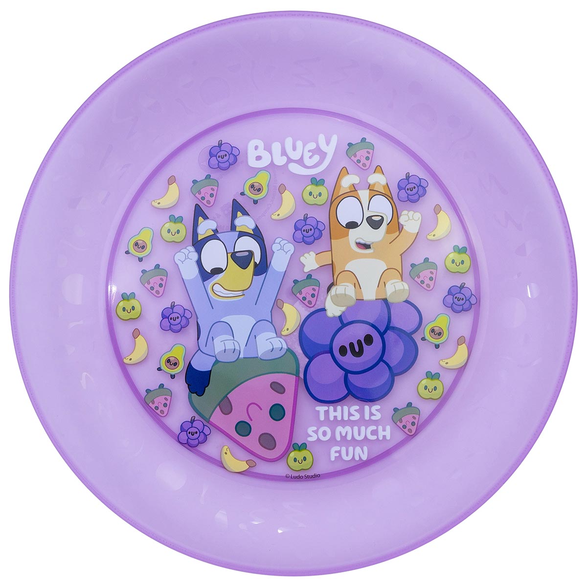 Set Platos Bluey Morado 4Pz