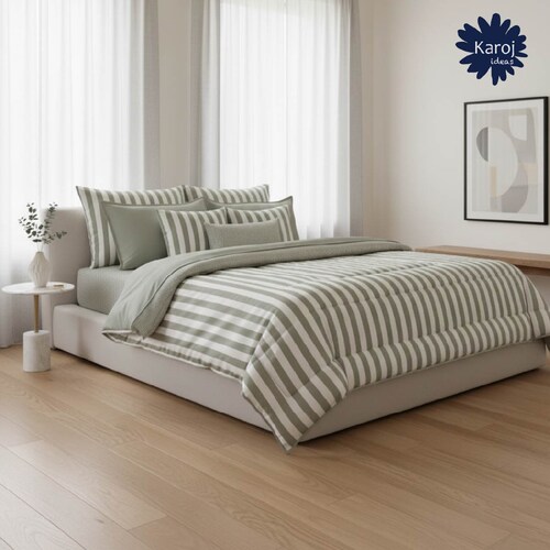 Edredón King Navy Verde