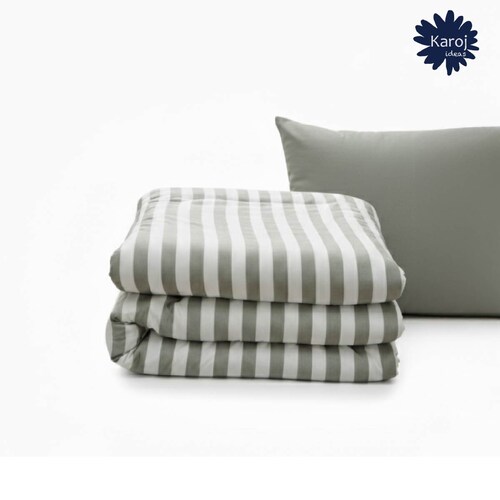 Edredón King Navy Verde