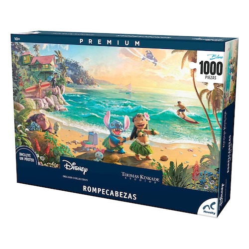 Rompecabezas Premium Lilo Y Stitch Thomas Kinkade 1000 Piezas