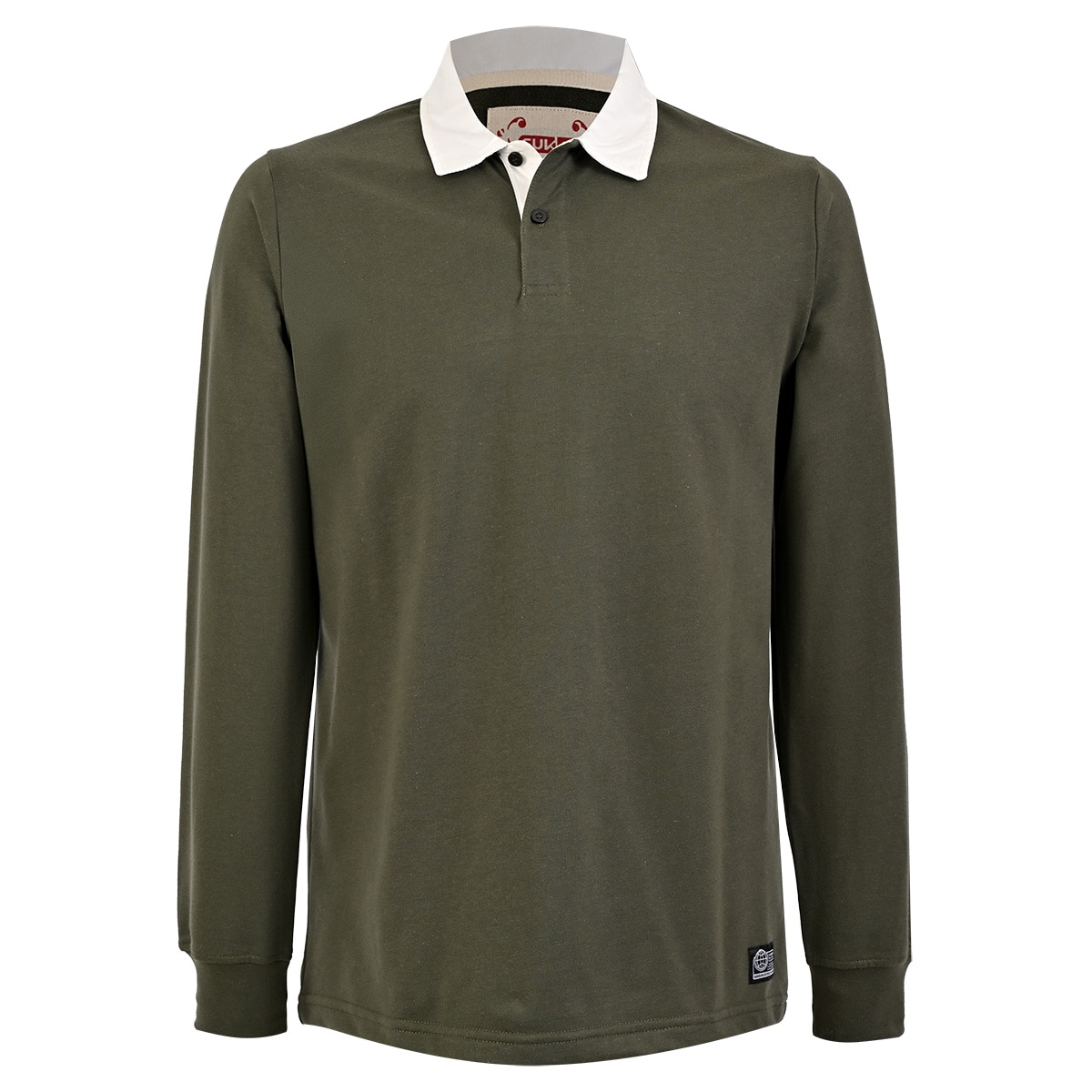 Playera Regular Fit Cuello Polo Fukka Manga Larga para Hombre