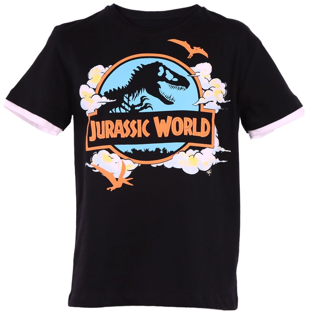 Playera con Diseño Jurassic World Manga Corta para Niño