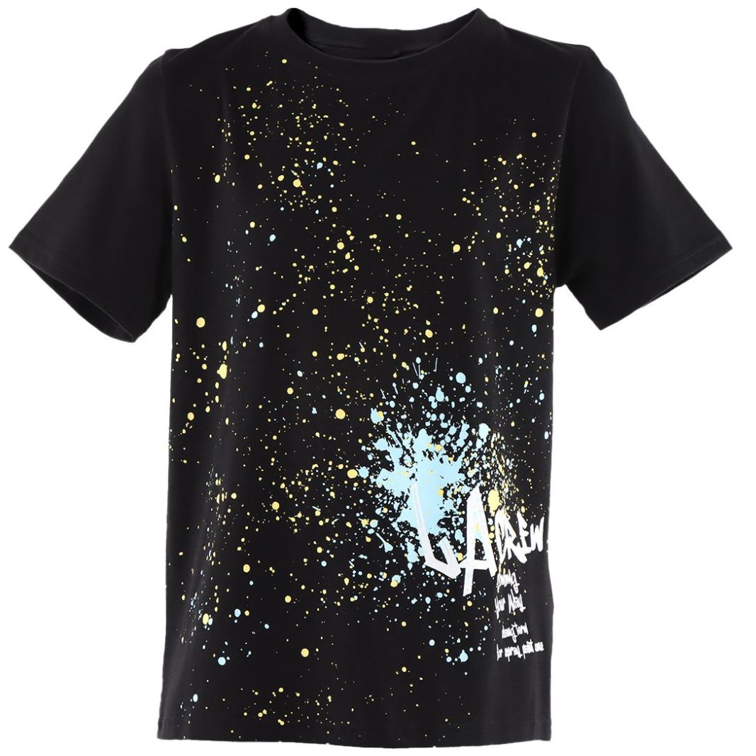 Playera Negra Studio si Manga Corta para Niño