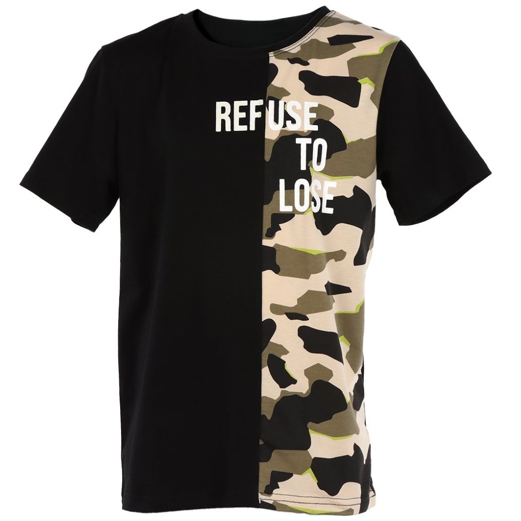 Playera Manga Corta Studio si Negra para Niño