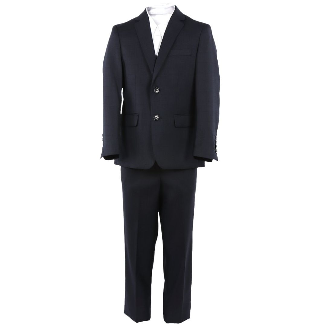 Traje Bruno Magnani Negro a Cuadros para Niño
