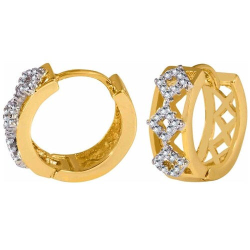 Huggies Dorado con Zirconia Unlimited By Oro Boleado