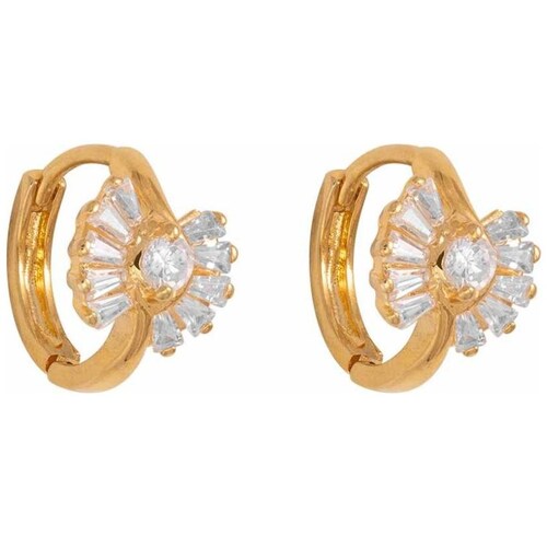 Huggies Dorado con Zirconia Unlimited By Oro Boleado