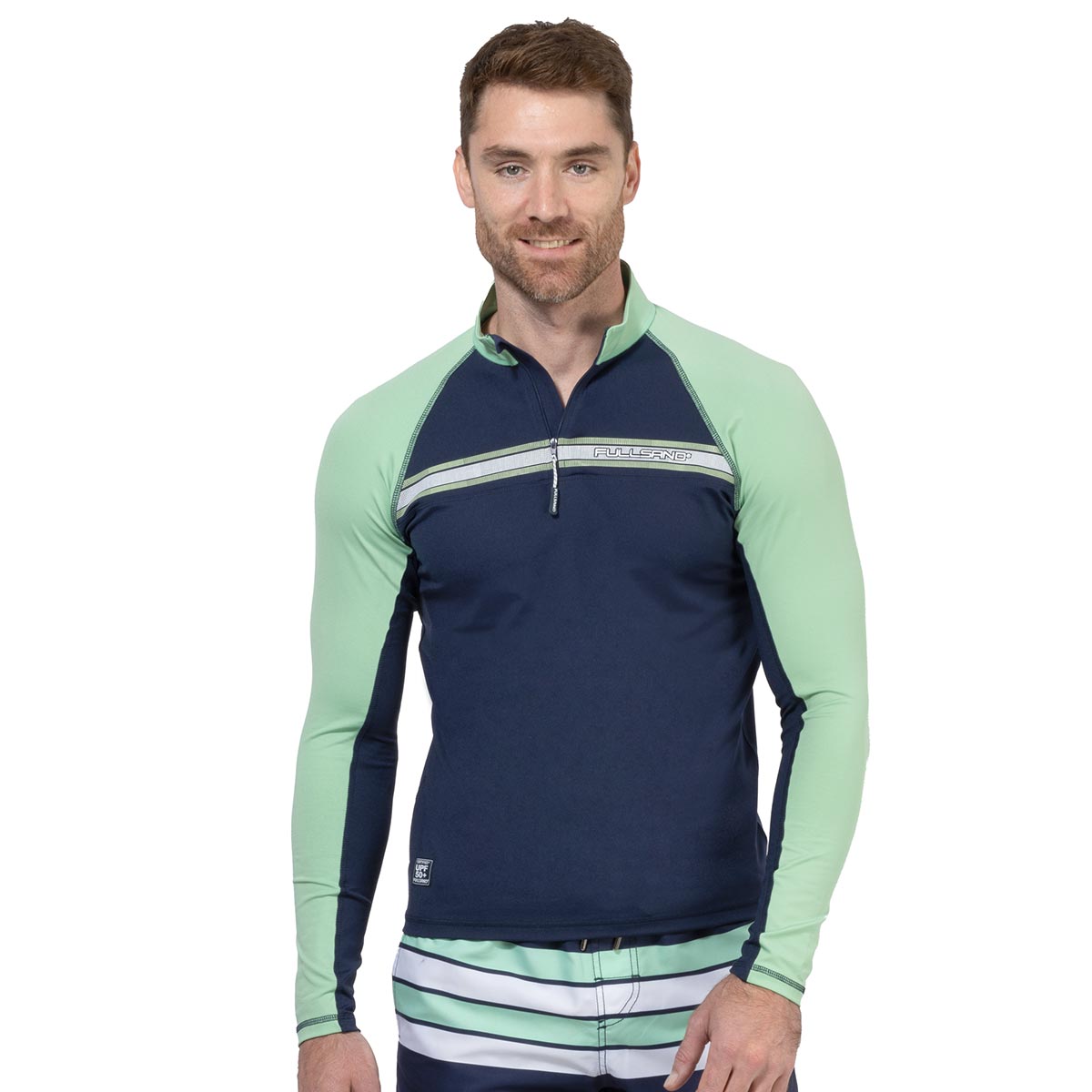 Playera Medio Cierre Fullsand Manga Larga para Hombre