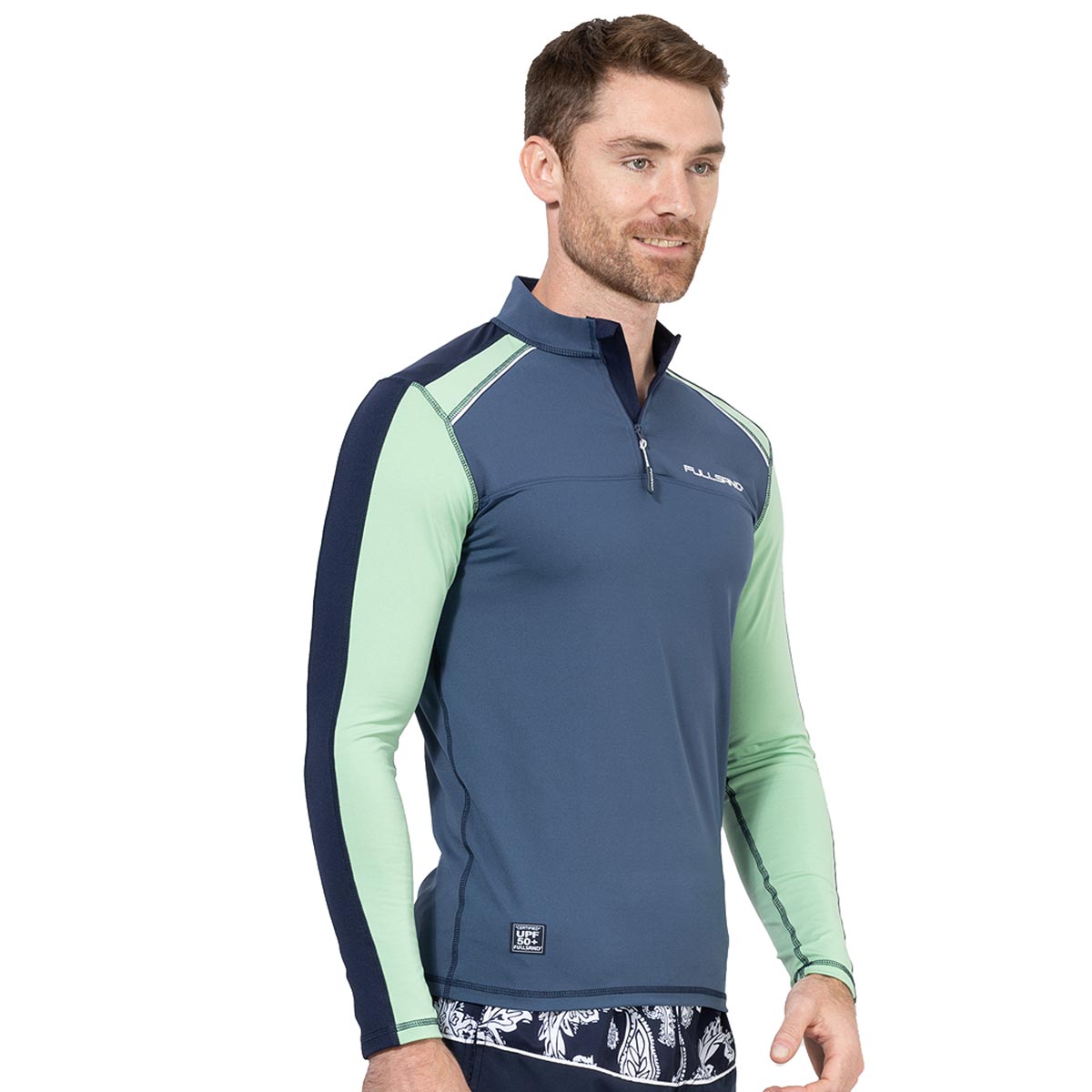 Playera Medio Cierre Fullsand Manga Larga para Hombre