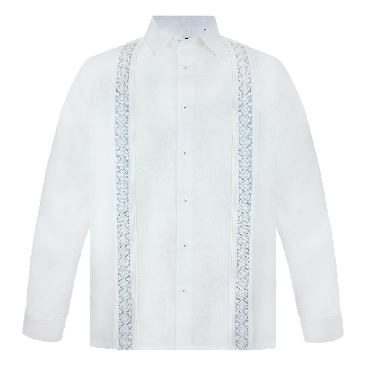 Guayabera Bordado y Alforzas Cancumisa Manga Larga para Hombre Plus