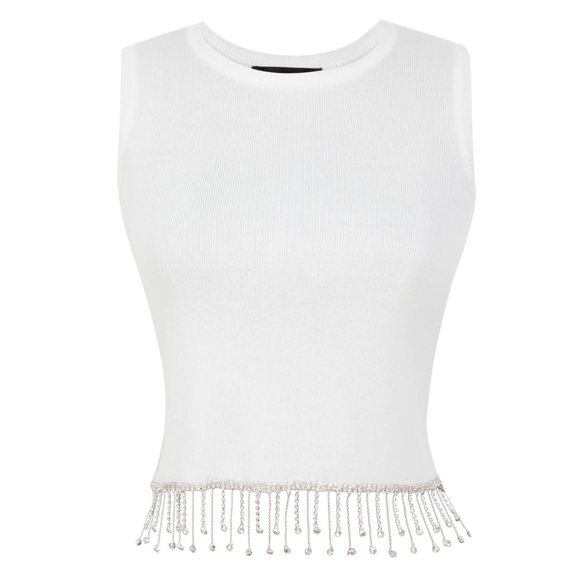 Blusa de Punto con Tiras de Cristal para Mujer Petite Just By Basel