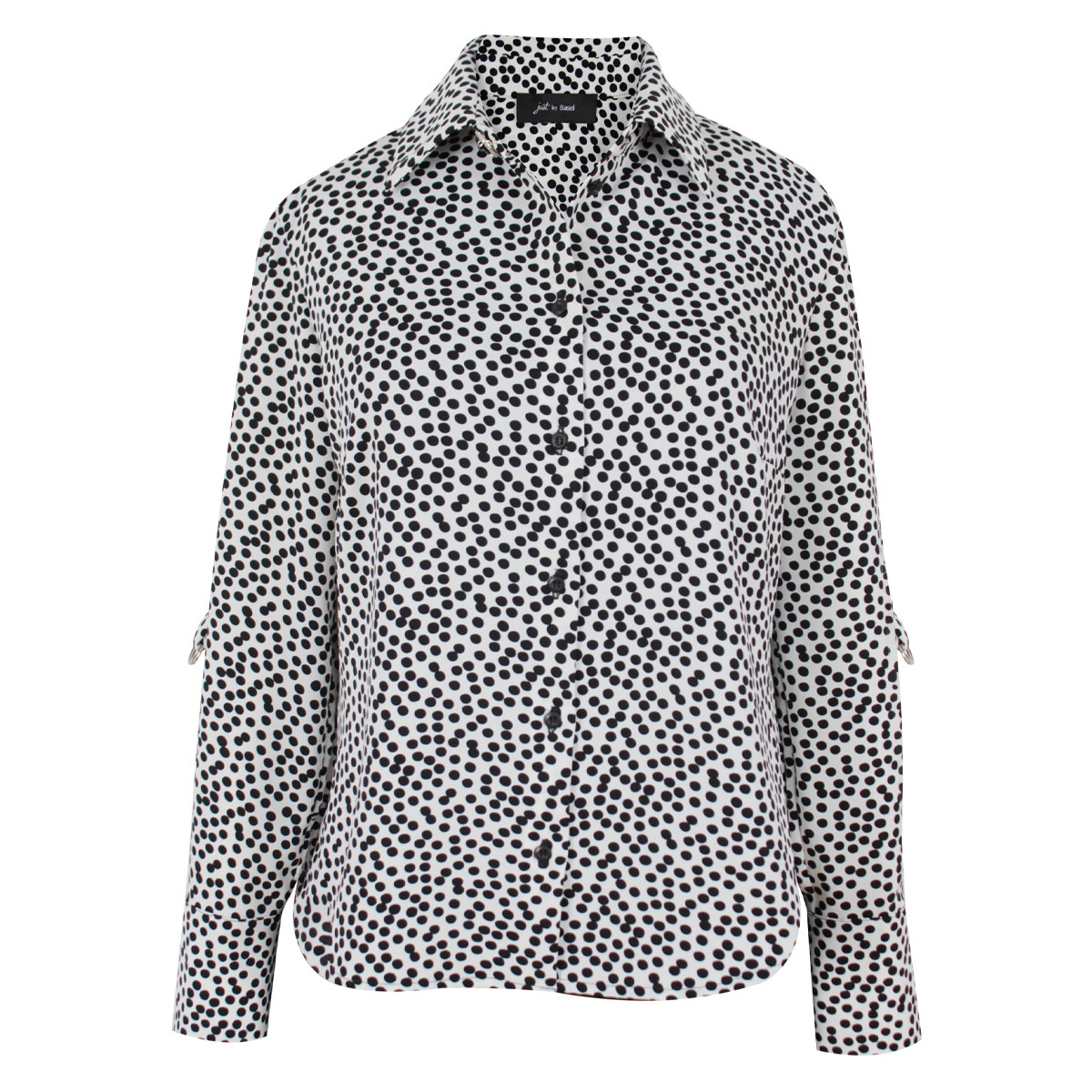 Blusa Camisera Estampado de Lunares para Mujer Petite Just By Basel
