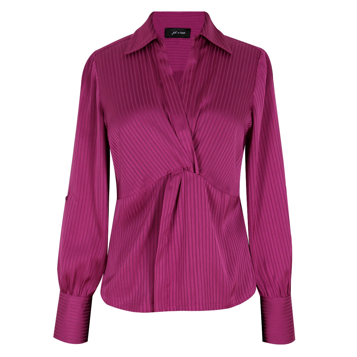 Blusa Camisera de Satín para Mujer Petite Just By Basel