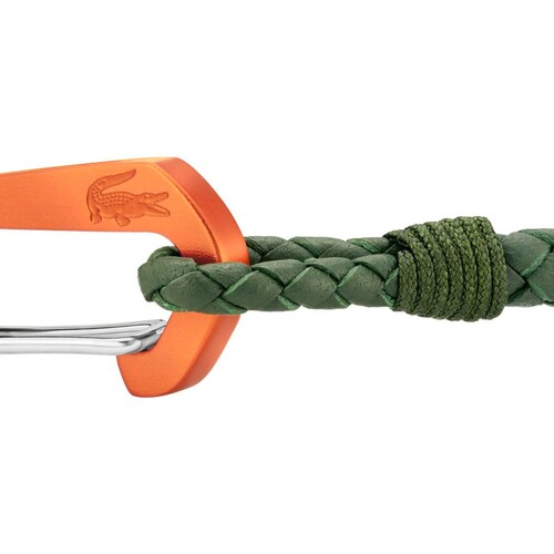 Pulsera Gancho Hombre Matt 22 Piel Aluminio Verde