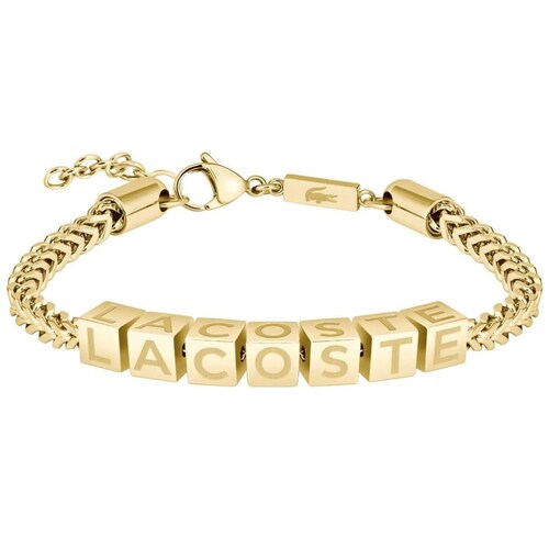 Pulsera Cubos Hombre Script 22 Acero Dorado