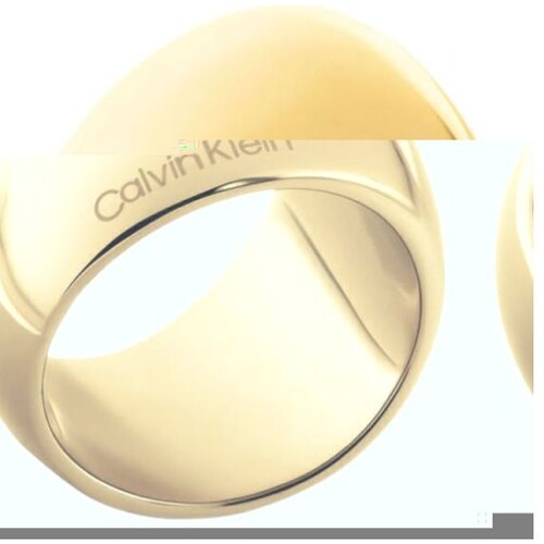 Anillo Ancho Mujer Modern Purity 7 Acero Dorado