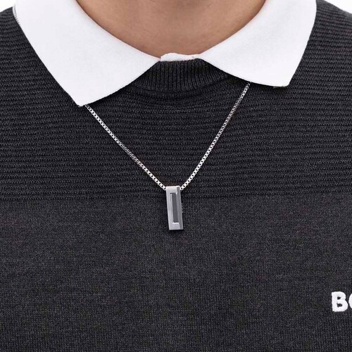 Collar con Placa Hombre Candor Jewelry 60 Ace Plat