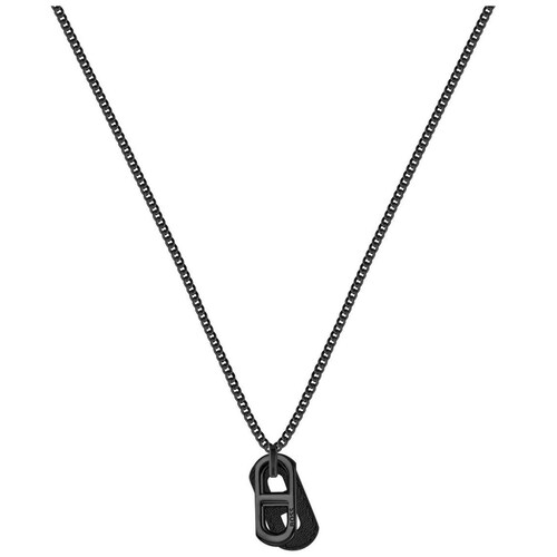 Collar con Placa Hombre Kode 60 Acero Negro