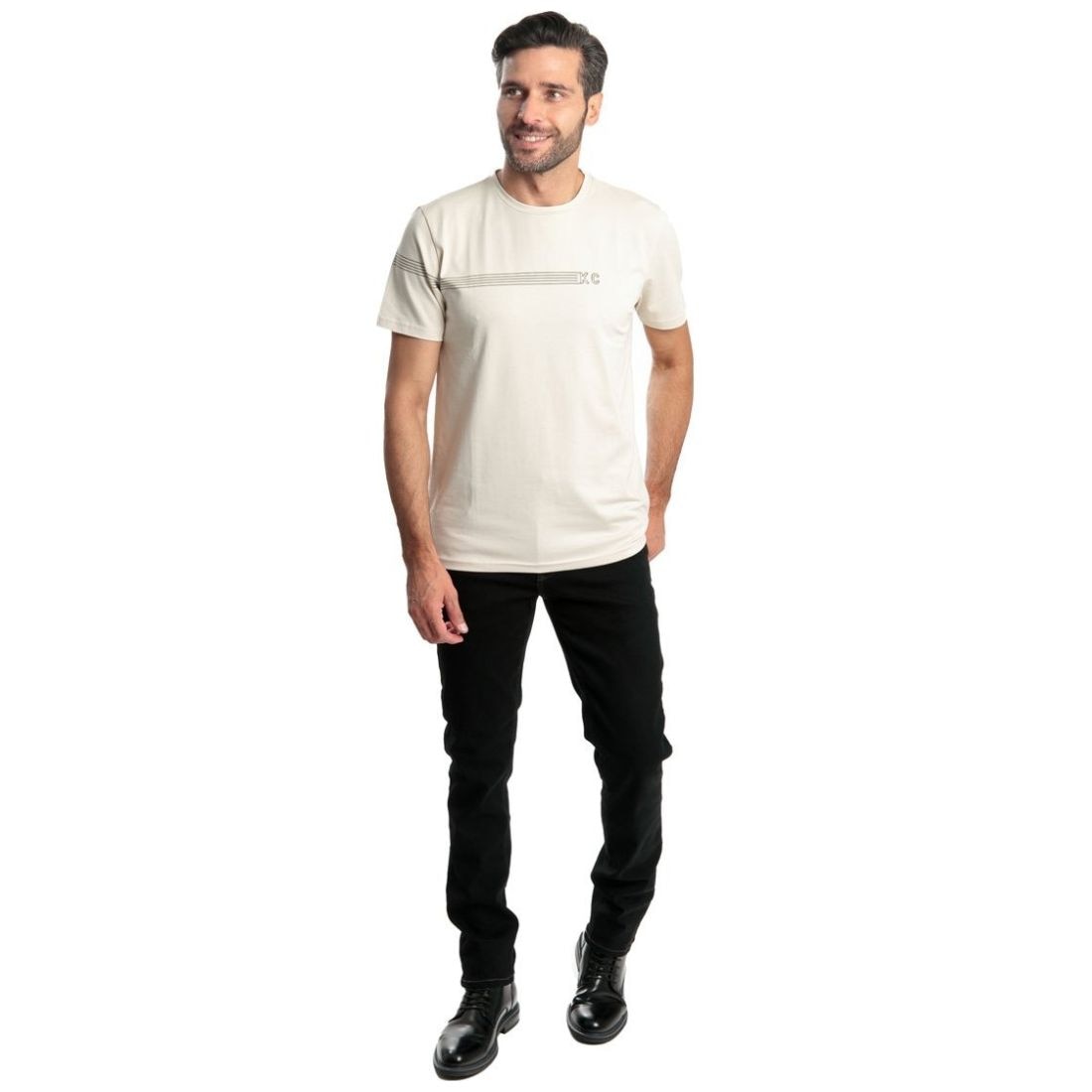 Playera Regular Fit Kenneth Cole Manga Corta para Hombre