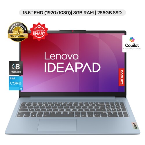 Laptop Lenovo Ideapad Slim 3 15Ian8,15.6" Fhd Intel Core I3,8Gb Ram 256Gb Ssd
