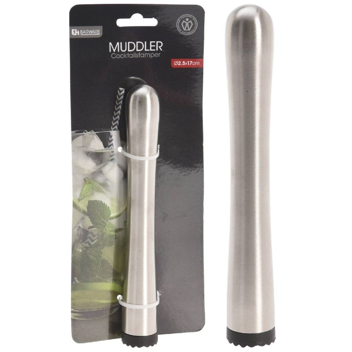 Mortero Acero Inoxidable 22 Cm Plateado