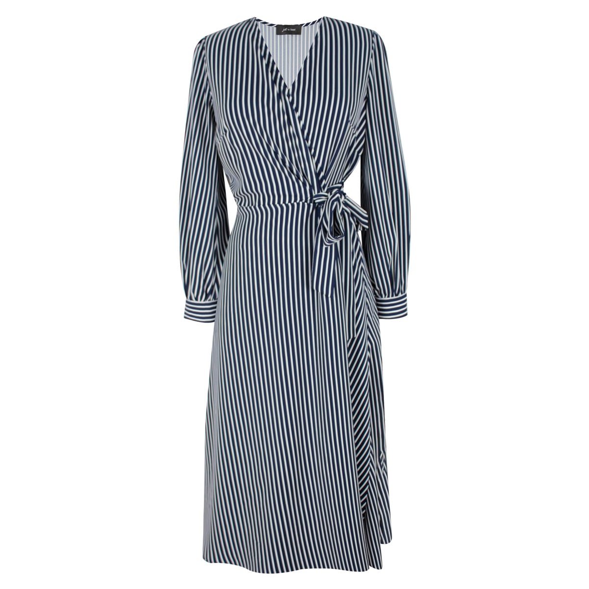 Vestido Cruzado con Cinta de Amarre para Mujer Petite Just By Basel
