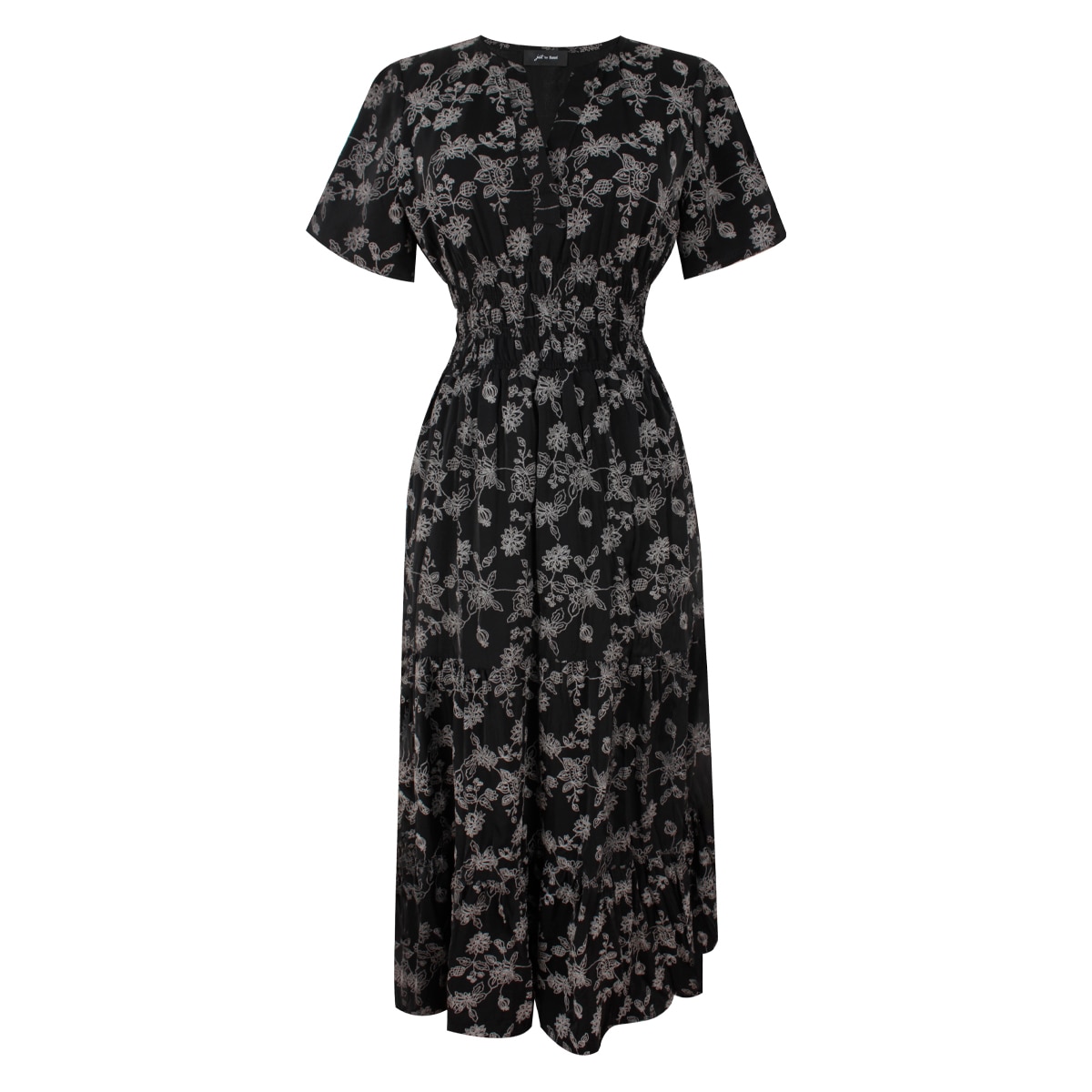 Vestido Midi Estampado Mini Floral para Mujer Petite Just By Basel