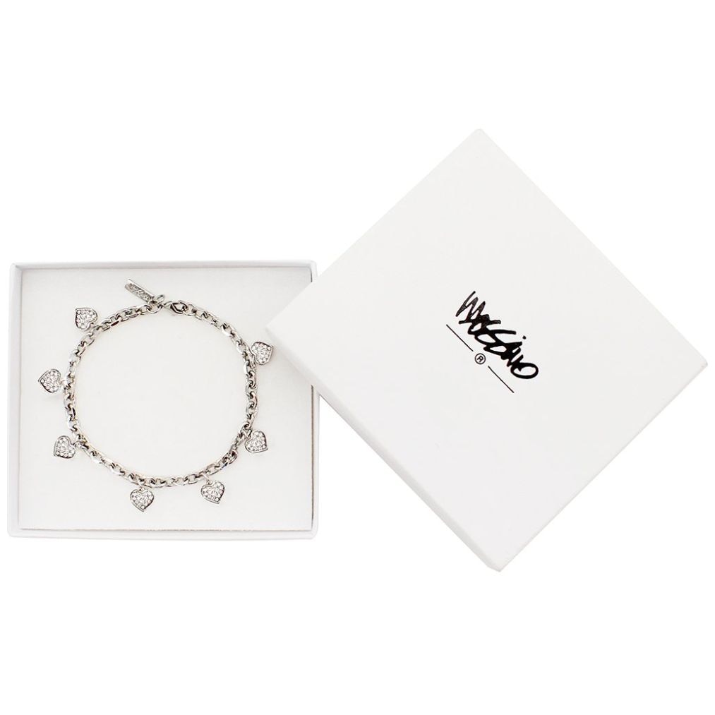 Pulsera con Multi Charms de Corazones Pave Mossimo