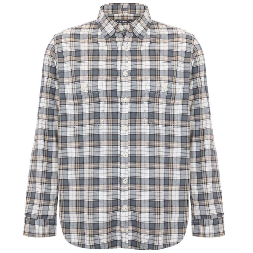 Camisa Franela Cuadros J Opus para Hombre Plus